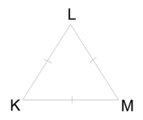 Дам треугольник. К каким из видов можно отнести данный треугольник. Равносторонний треугольник изображен на рисунке. Треугольник истины. Треугольник KLM.