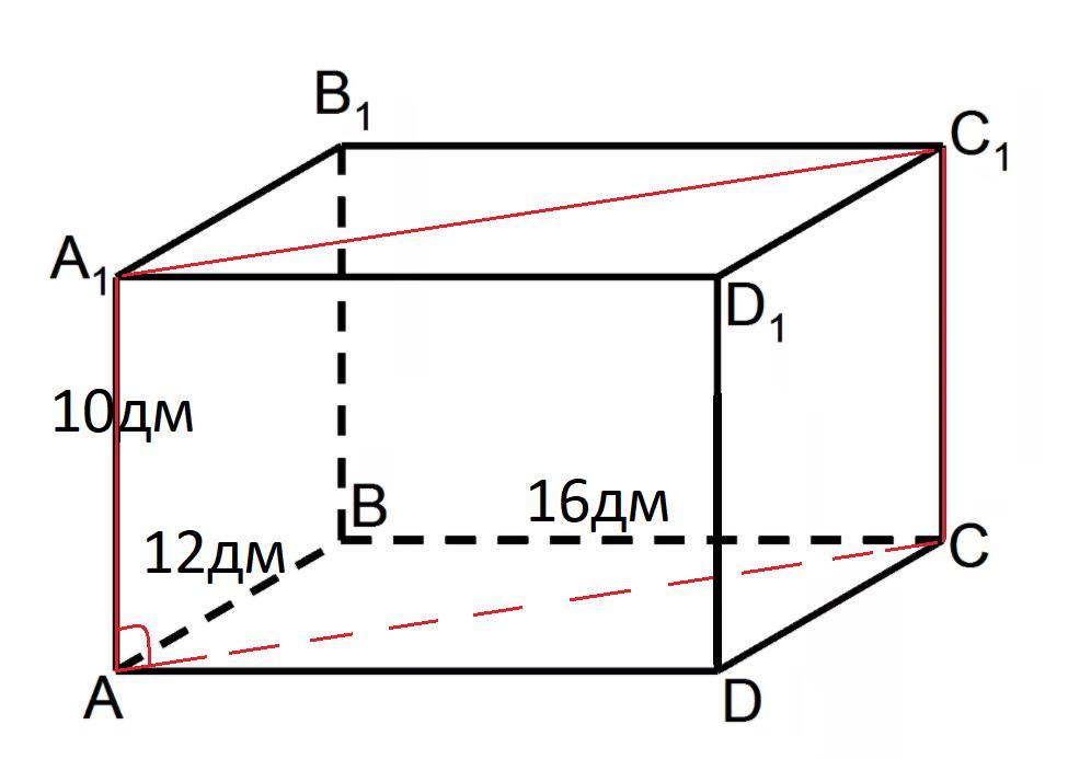 В прямоугольном параллелепипеде ав 12