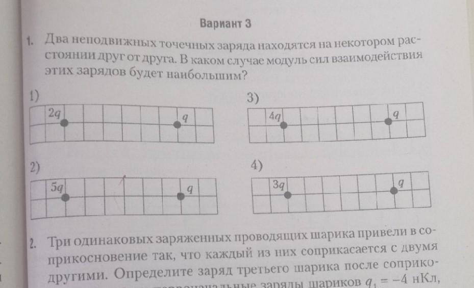 Два неподвижных точечных заряда