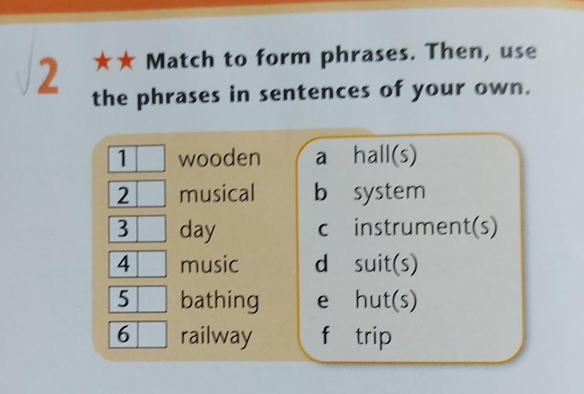 Match the words to form phrases go