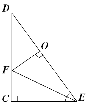 В прямоугольном треугольнике дсе с прямым. Простой угол. Как найти биссектрису прямоугольника. Биссектриса bf, причем FC =13 см.