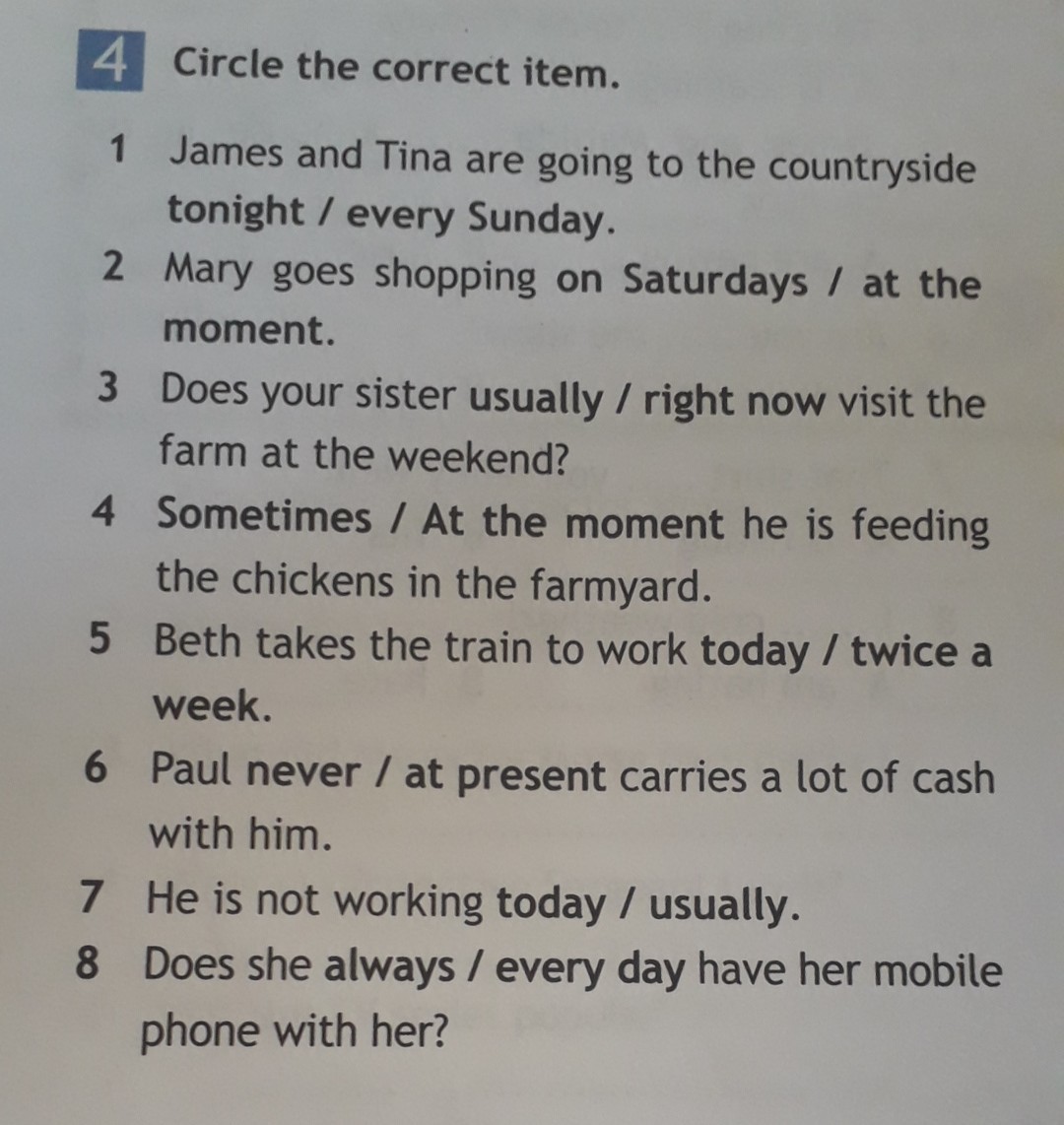 Correct item. Circle the correct item. Circle the correct item 1 Jim hates Beining. Circle the correct World the game begin at.