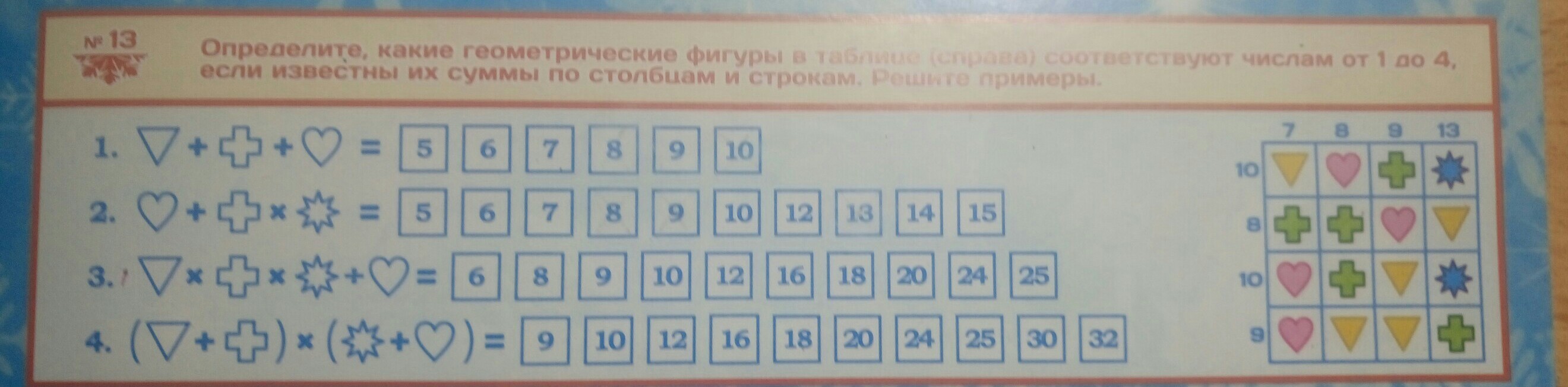 5 Букв под числа.