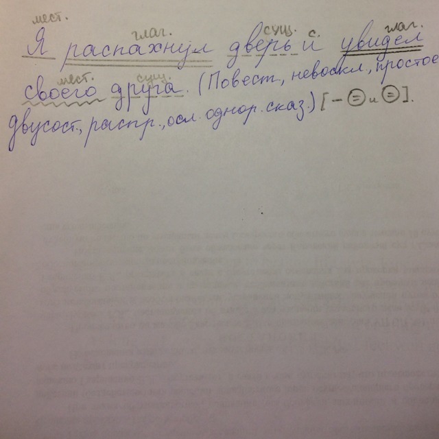 Друга синтаксический разбор. Друзья синтаксический разбор. Синтаксический разбор предложения друга. Синтаксический разбор предложения я распахнул дверь и увидел своего. Я распахнул дверь и увидел своего друга синтаксический разбор.