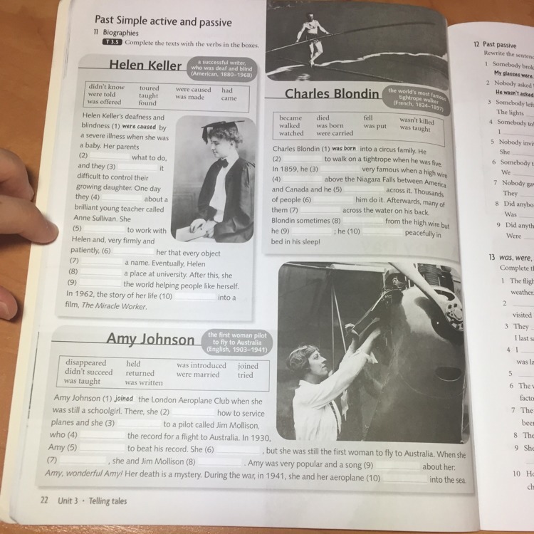 When she returns. Charles blondin was born into a Circus Family he. Amy Johnson joined the London aeroplane. Complete the text with the verbs in the Boxes Charles blondin ответ. Read the text about Niagara Falls ответы.