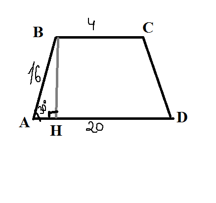 Abcd трапеция найти ad площадь abcd