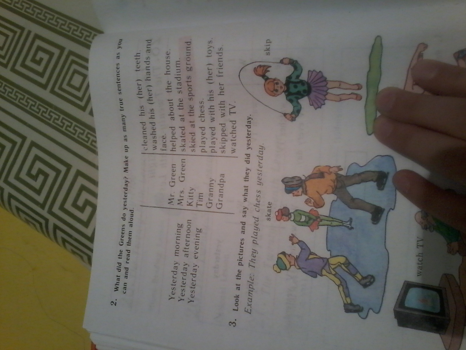 What did the family to do yesterday. What did you do yesterday. Make up as many true sentences as you can. What did the Greens do yesterday make up as many true sentences as you can and read them Aloud. What will they do make up as many true sentences as you can and read them Aloud перевод на русский.