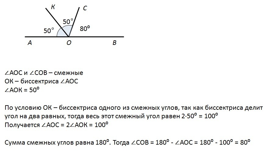 На рисунке 175 угол соа 40 градусов ом биссектриса угла сов тогда угол мов