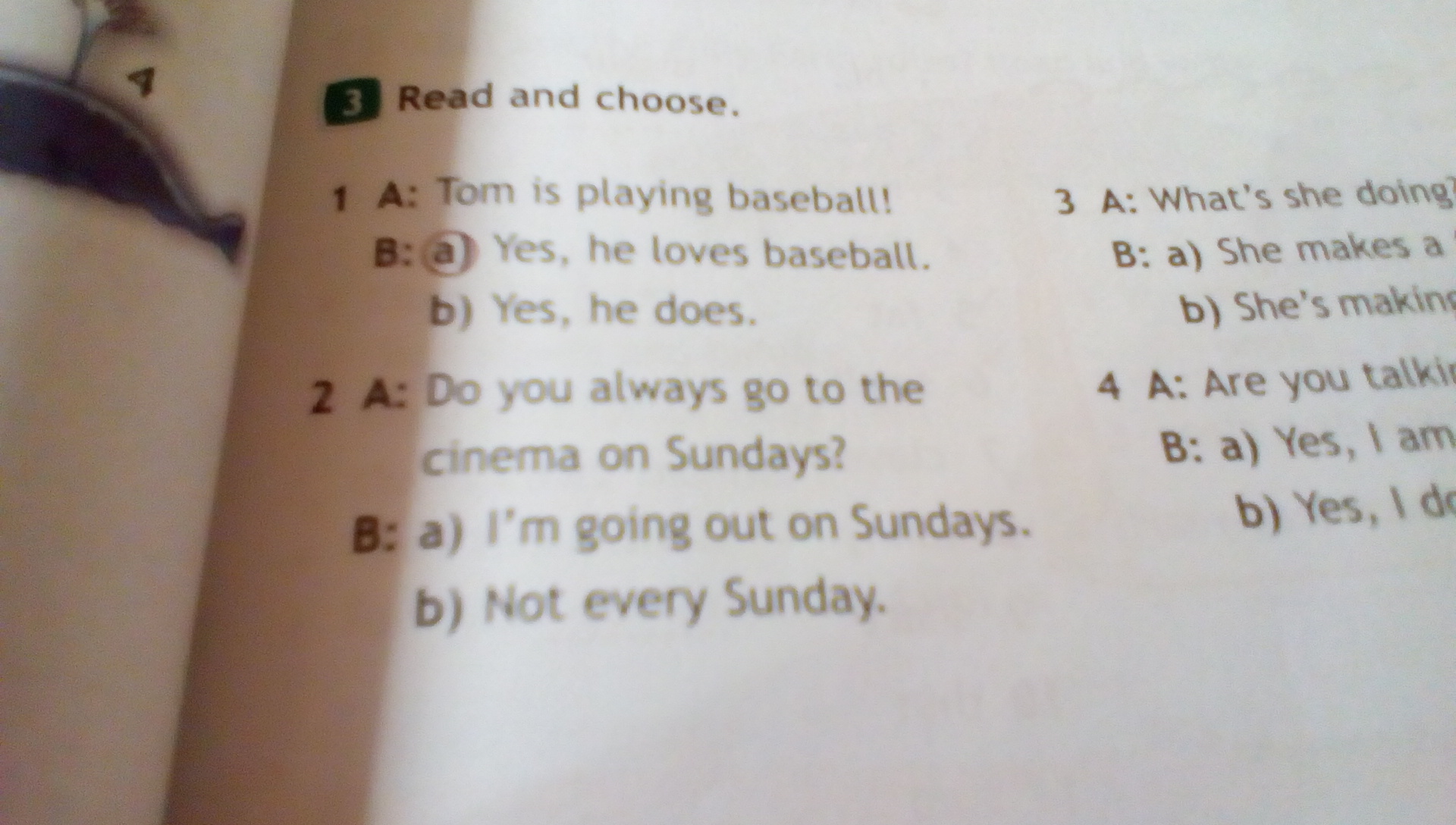 Read and choose tom