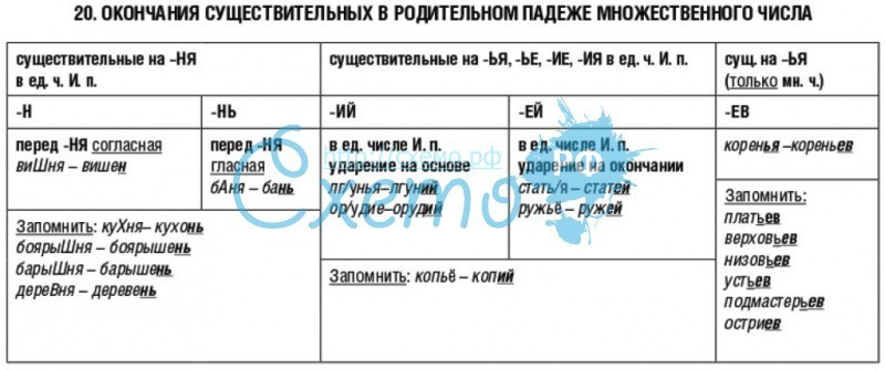 Окончания родительного падежа множественного числа имен существительных. Таблица окончаний родительного падежа множественного числа. Окончания существительных в родительном падеже множественного числа. Таблица родительный падеж множественного числа имен существительных. Родительный падеж множественного числа существительных правило.