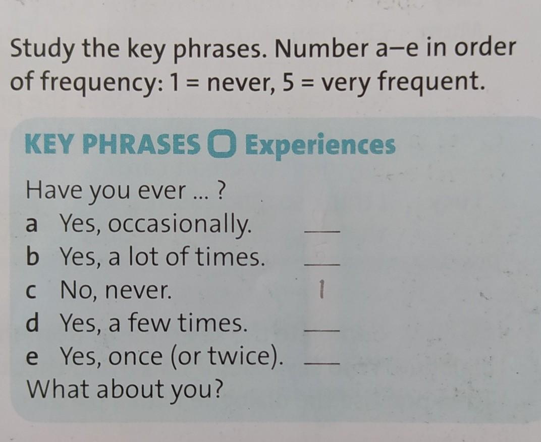 Study the key phrases