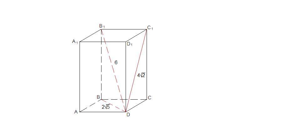 Диагональ параллелепипеда 2 корня из 6