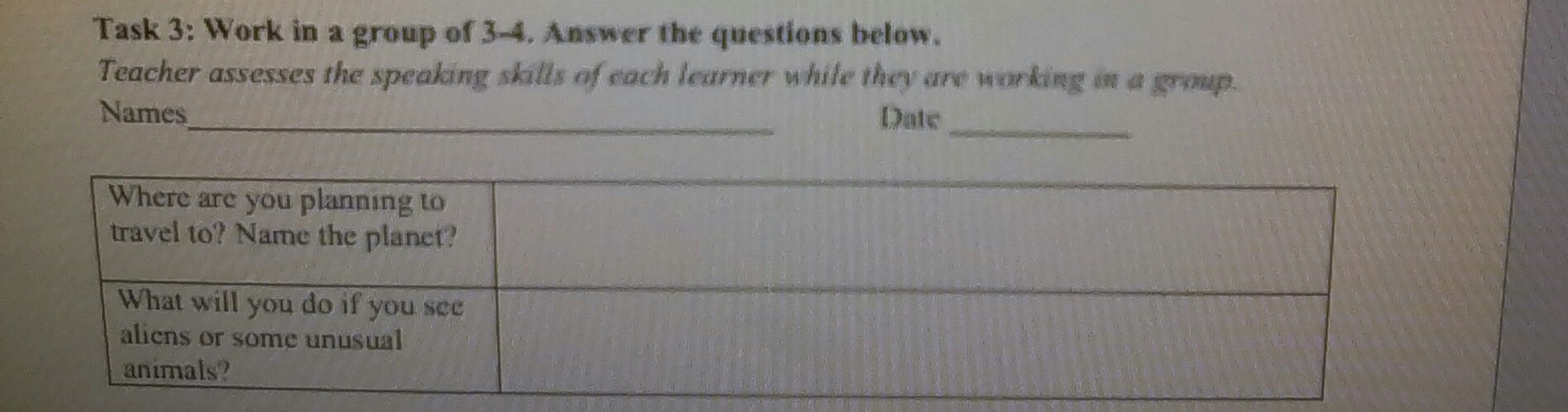 L answer questions