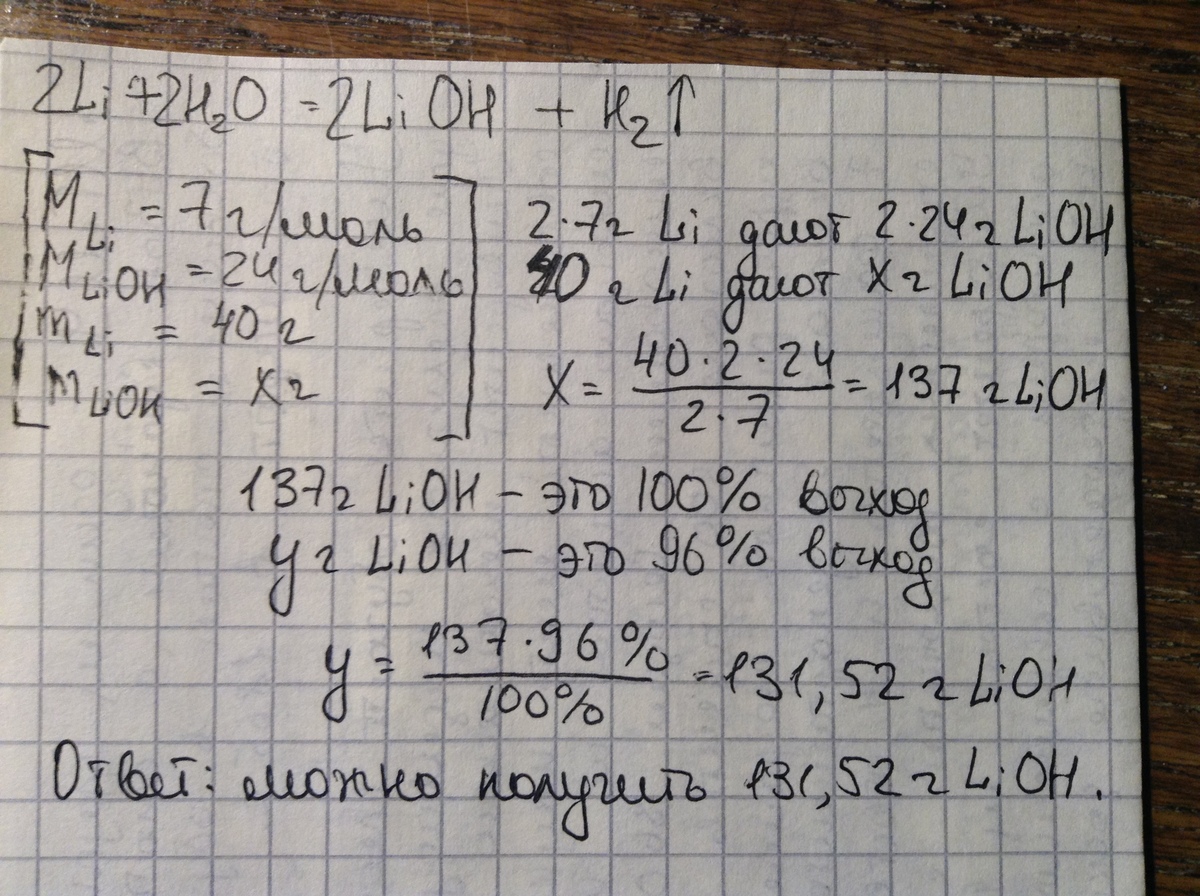 Сколько граммов гидроксида. Раствор гидроксида лития. При взаимодействии лития с водой. Массовая доля гидроксида лития. Гидроксид лития в водном растворе.